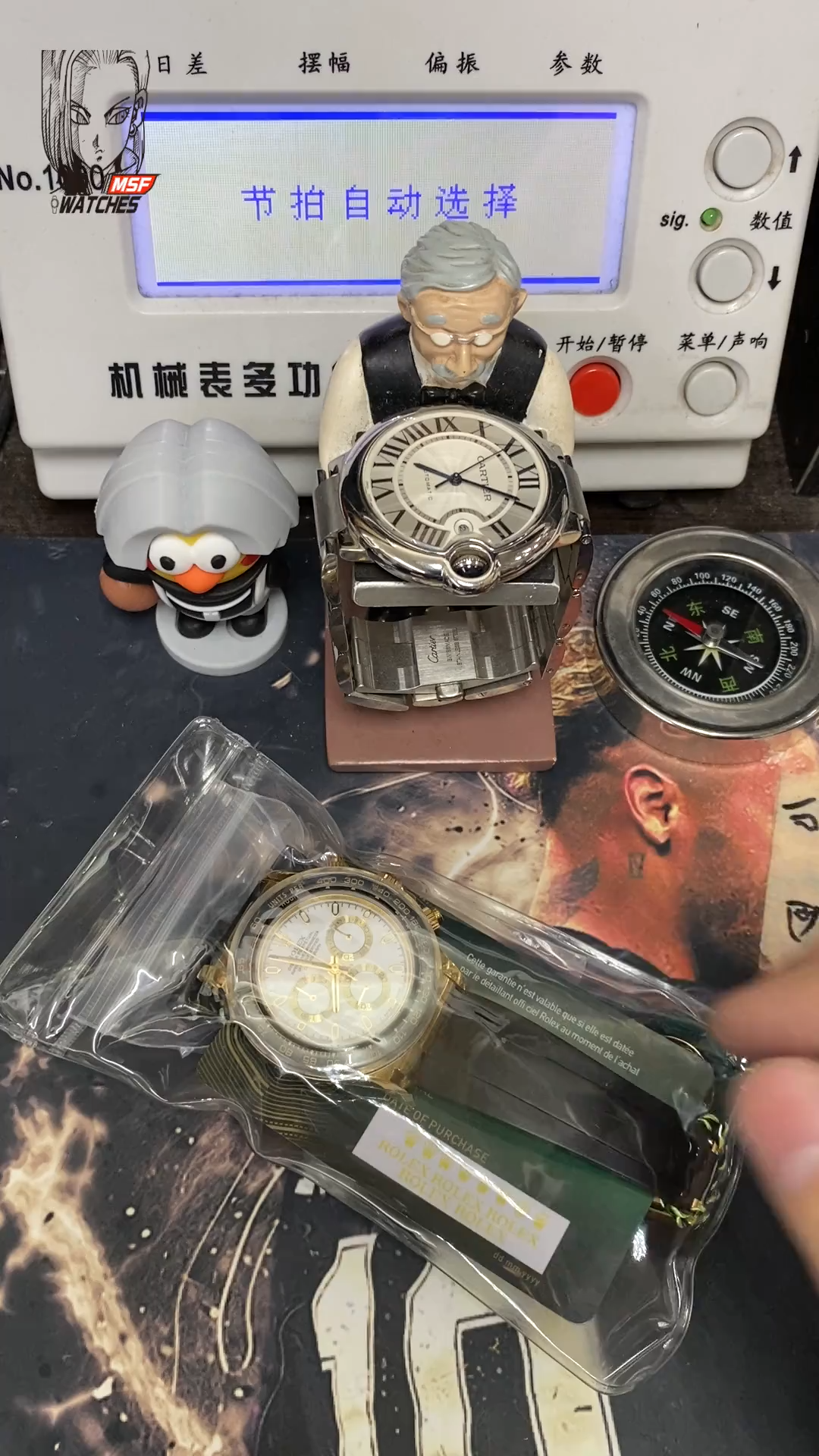 Rolex Cosmograph Daytona Series yellow 18k gold case white dial,rubber strap 40mm size.