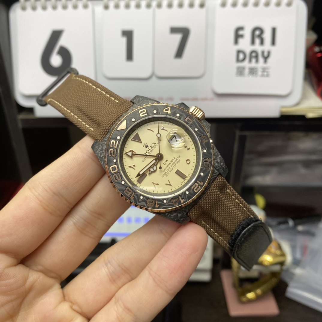 Rolex GMT-MASTER Ⅱ DIW modify diw modify Desert Eagle carbon fiber shell 3186 movement