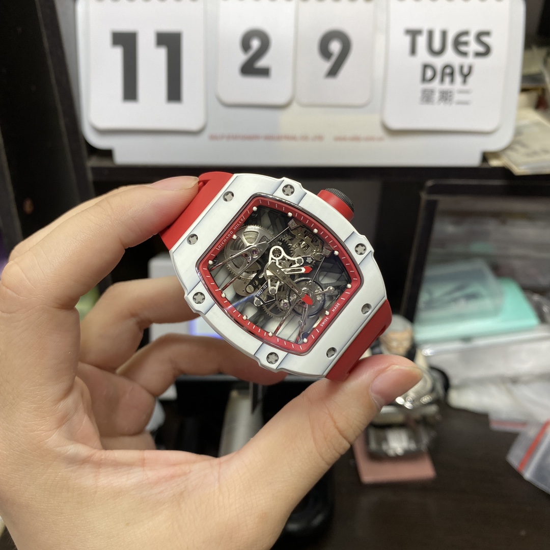 Richard Mille Men's Collection series RM27-02, Sapphire Crystal Nylon Strap and Titanium Buckle, 47.77×39.7 size.