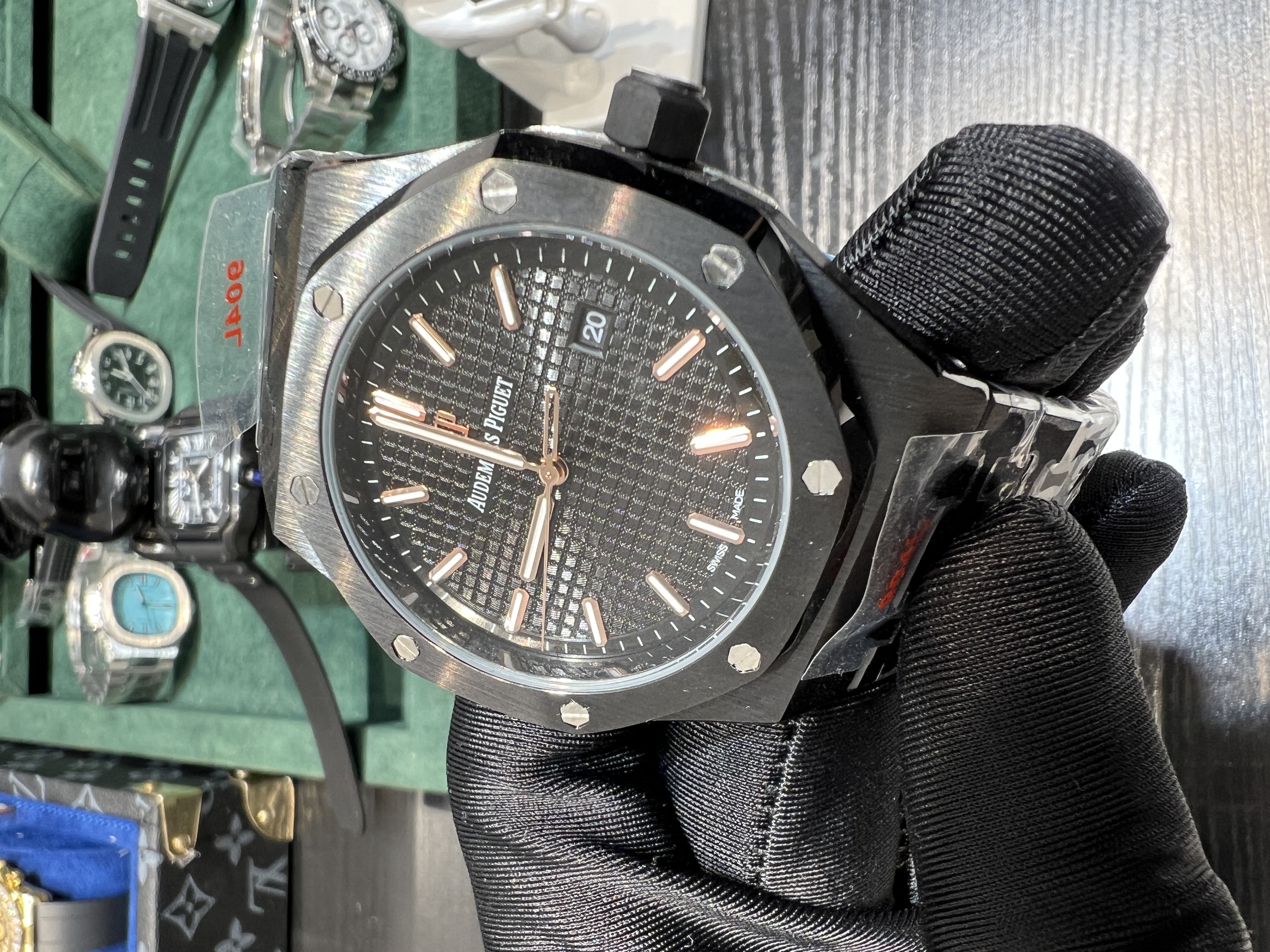 Audemars Piguet Royal oak 15500 all black case BLAKEN modify of 