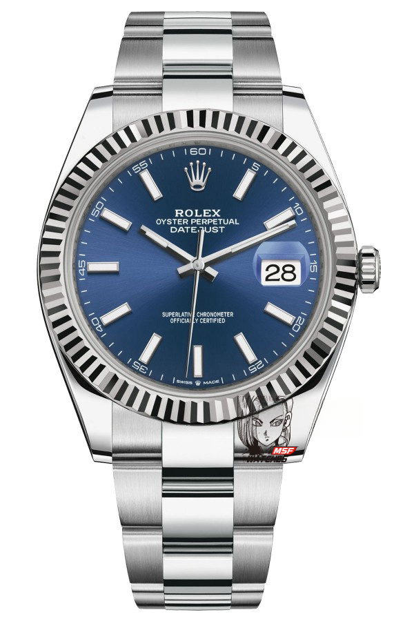 Rolex Datejust Series m126334-0001, Classic Blue Dial Fluted Bezel, 41mm Size.