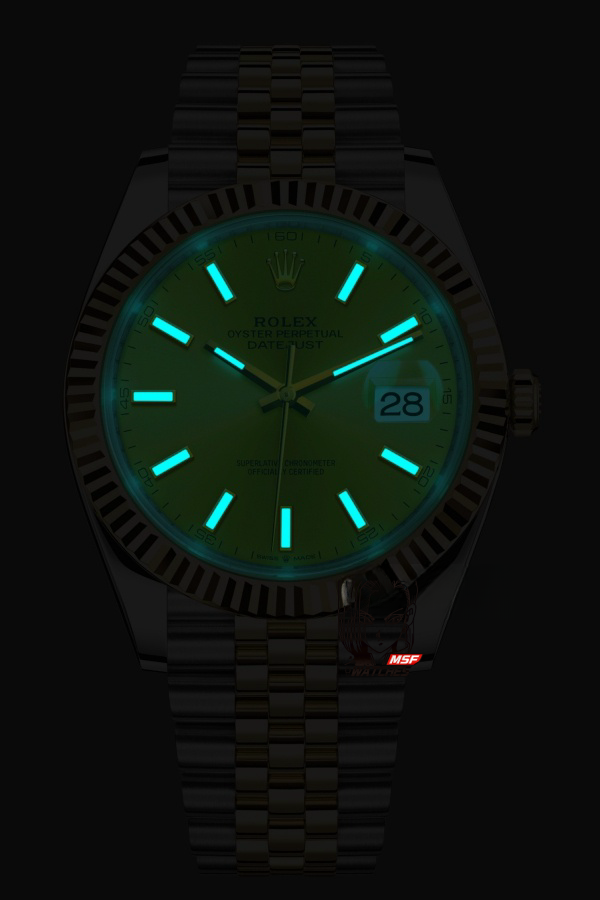 Rolex Datejust Series m126333-0010, Two-Tone Gold Case with Gold Dial, featuring an 18K gold case, 41mm size.