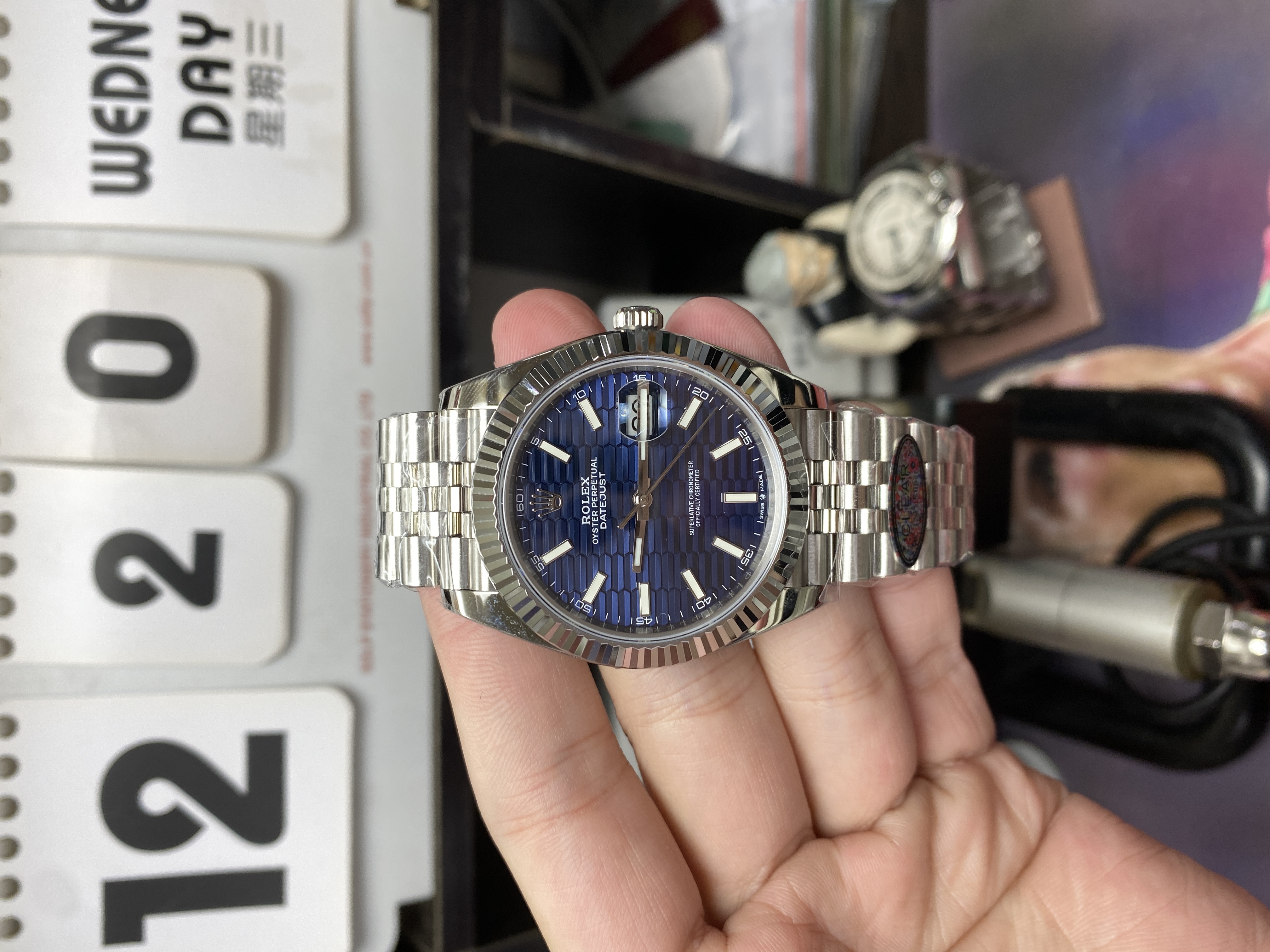 Rolex Datejust Series Watch Model M126334-0032 (Wave Blue Dial) 41mm