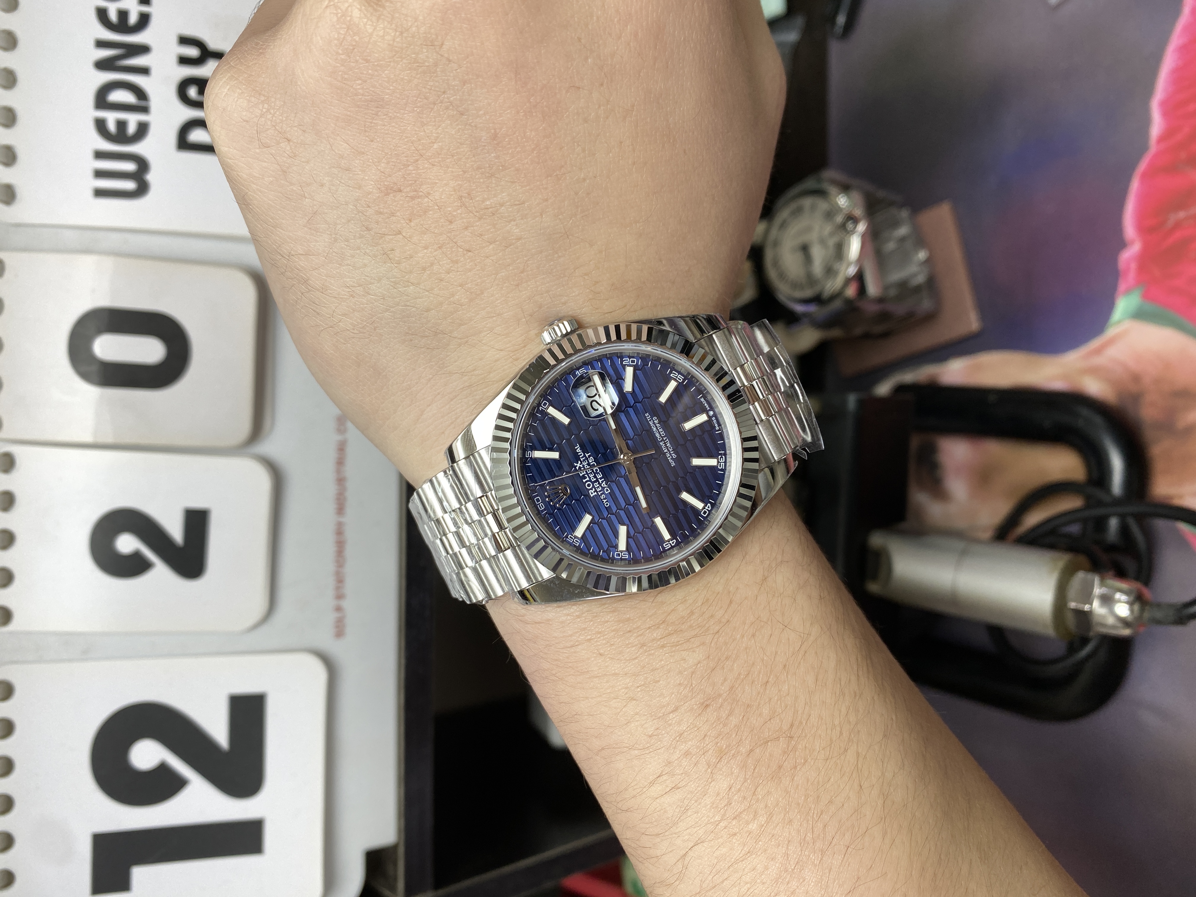 Rolex Datejust Series Watch Model M126334-0032 (Wave Blue Dial) 41mm