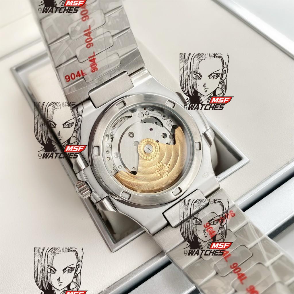 Patek Philippe Nautilus series 57121A-001, Blue Dial Steel Bracelet, Synchronized Functions, 40mm size.