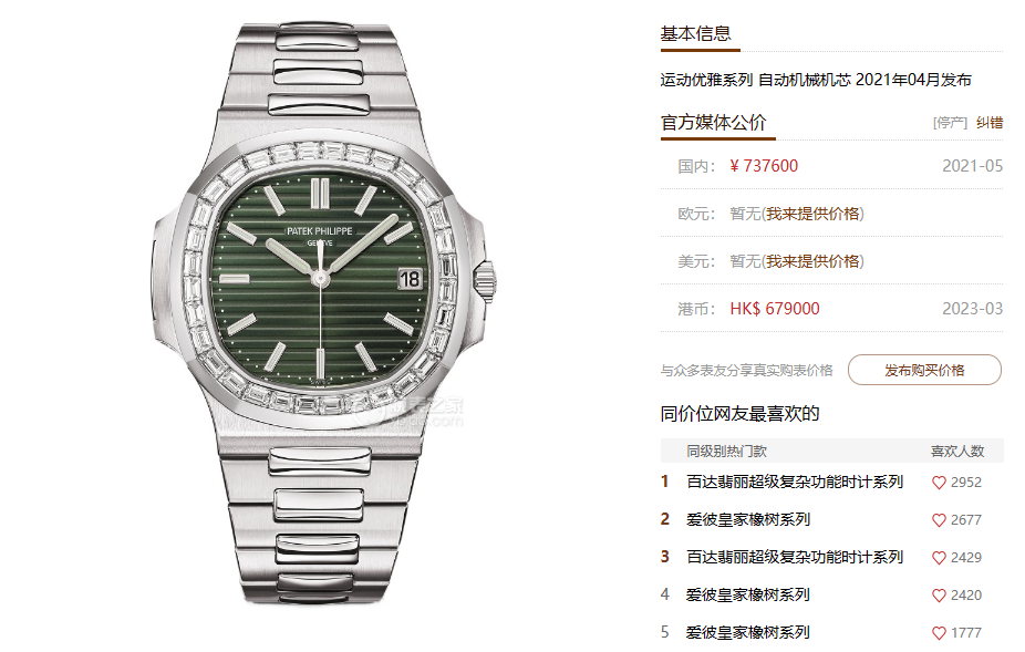 Patek Philippe Nautilus series 57111300A-001, Olive Green Dial with Square Diamond Bezel, 40mm Size.