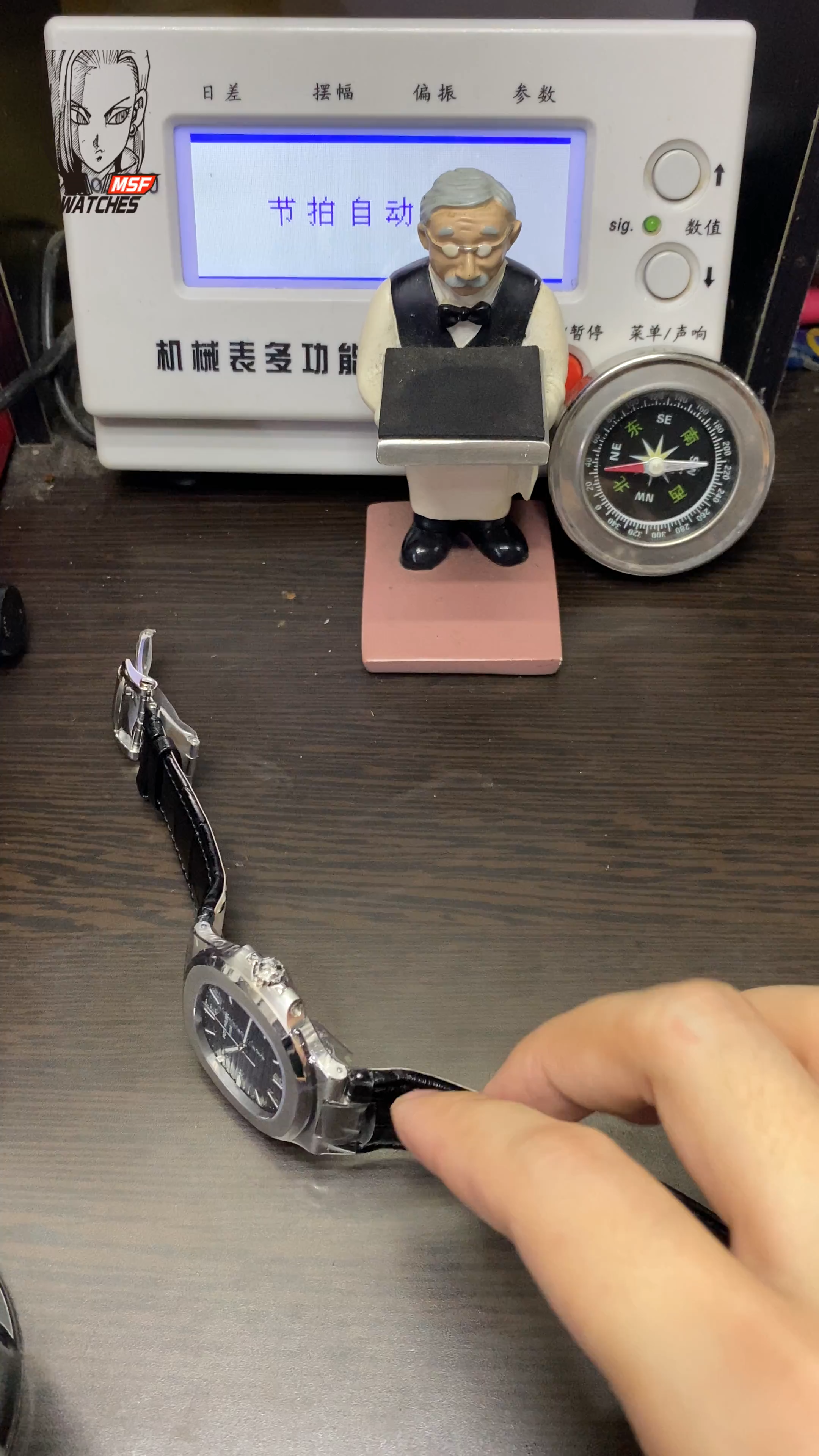 Patek Philippe Nautilus series 57111A 010, Blue Dial Silver Case and Alligator Leather Strap, 40mm Size.