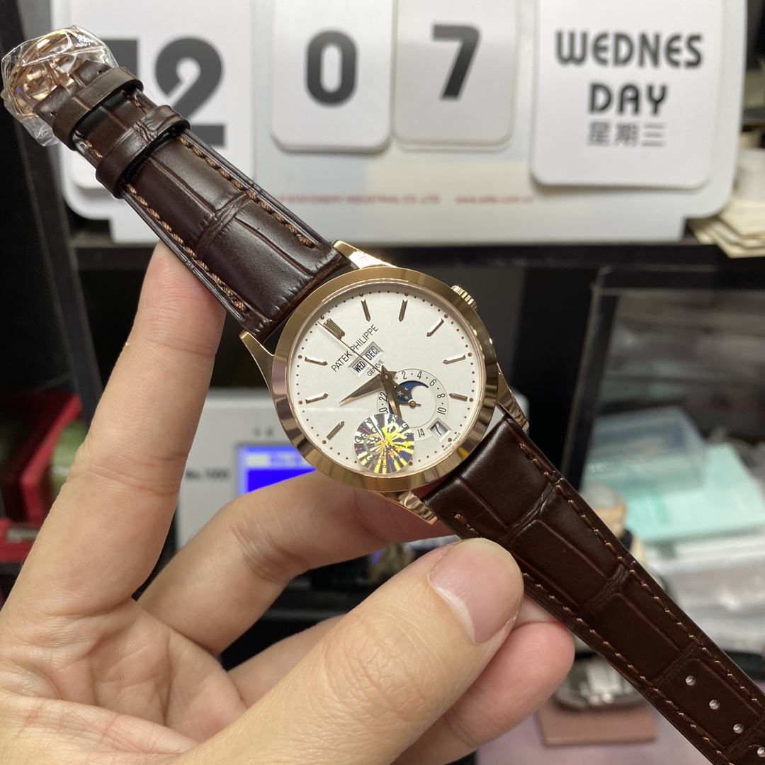 Patek Philippe Complicated Chronograph Series 5396R-011, Rose Gold Case White Dial, 38.5mm Size.