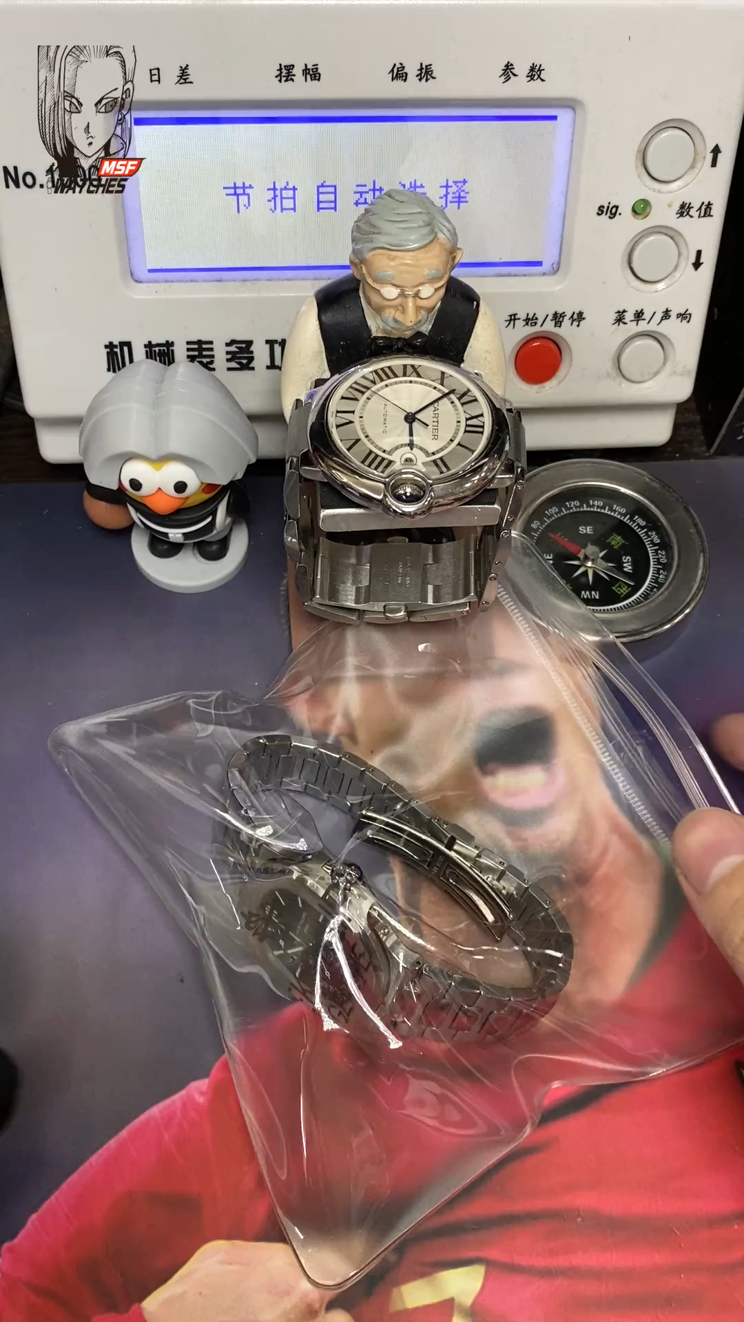 Patek Philippe Nautilus series 57121A-001, Blue Dial Steel Bracelet, Synchronized Functions, 40mm size.