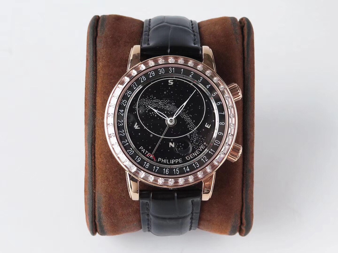 Patek Philippe Complicated Chronograph Series 5396G-011, Black Dial, 44mm size.