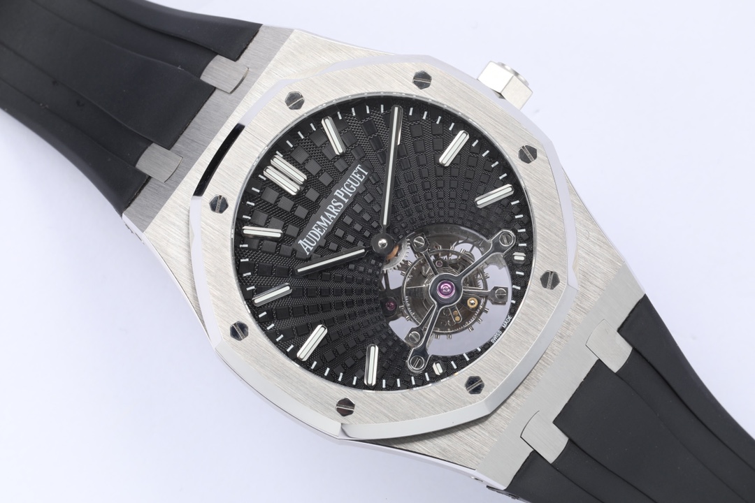 Audemars Piguet Royal Oak Offshore Series 26522CE.OO.1225CE.01, Black Case Black Dial Tourbillon Watch, 41mm Size.