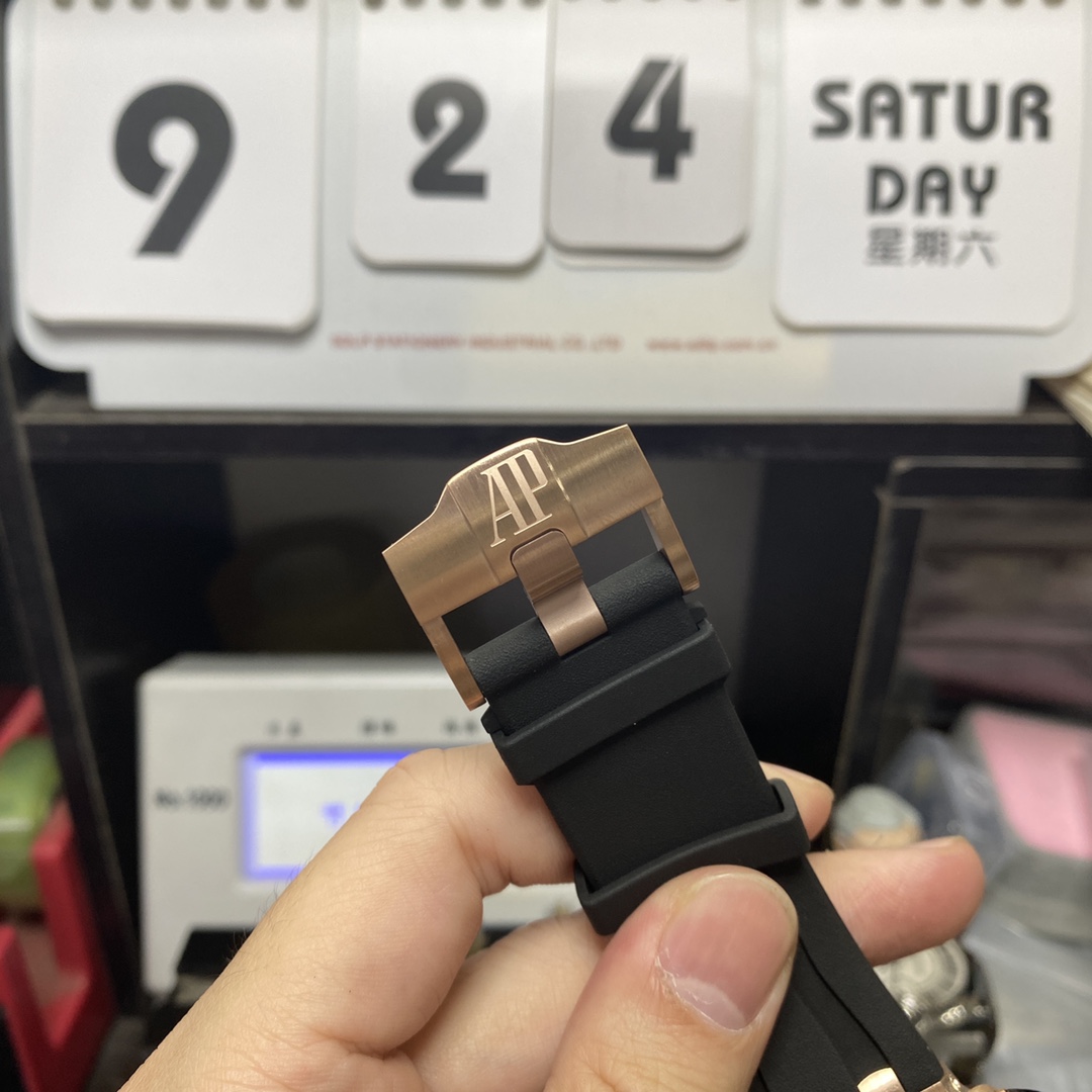 Audemars Piguet Royal Oak Offshore Series 26400RO.OO.A002CA.01, Rose Gold Case Ceramic Bezel, 44mm Size.