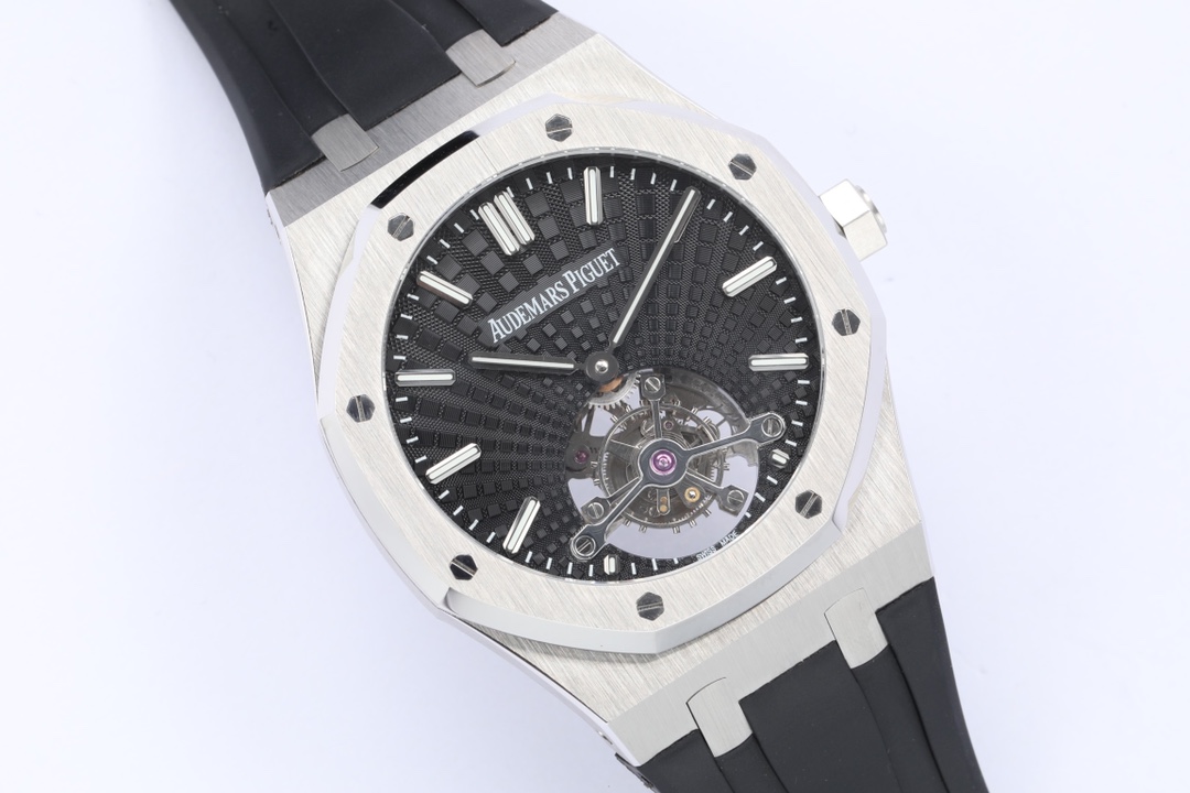 Audemars Piguet Royal Oak Offshore Series 26522CE.OO.1225CE.01, Black Case Black Dial Tourbillon Watch, 41mm Size.