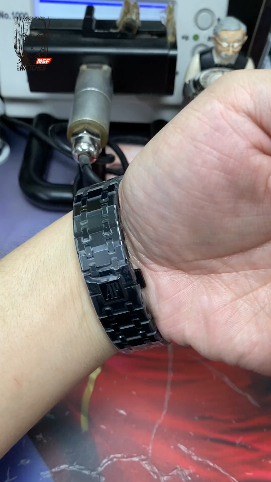 Audemars Piguet Royal Oak Offshore Series 26522CE.OO.1225CE.01, Black Case Black Dial Tourbillon Watch, 41mm Size.