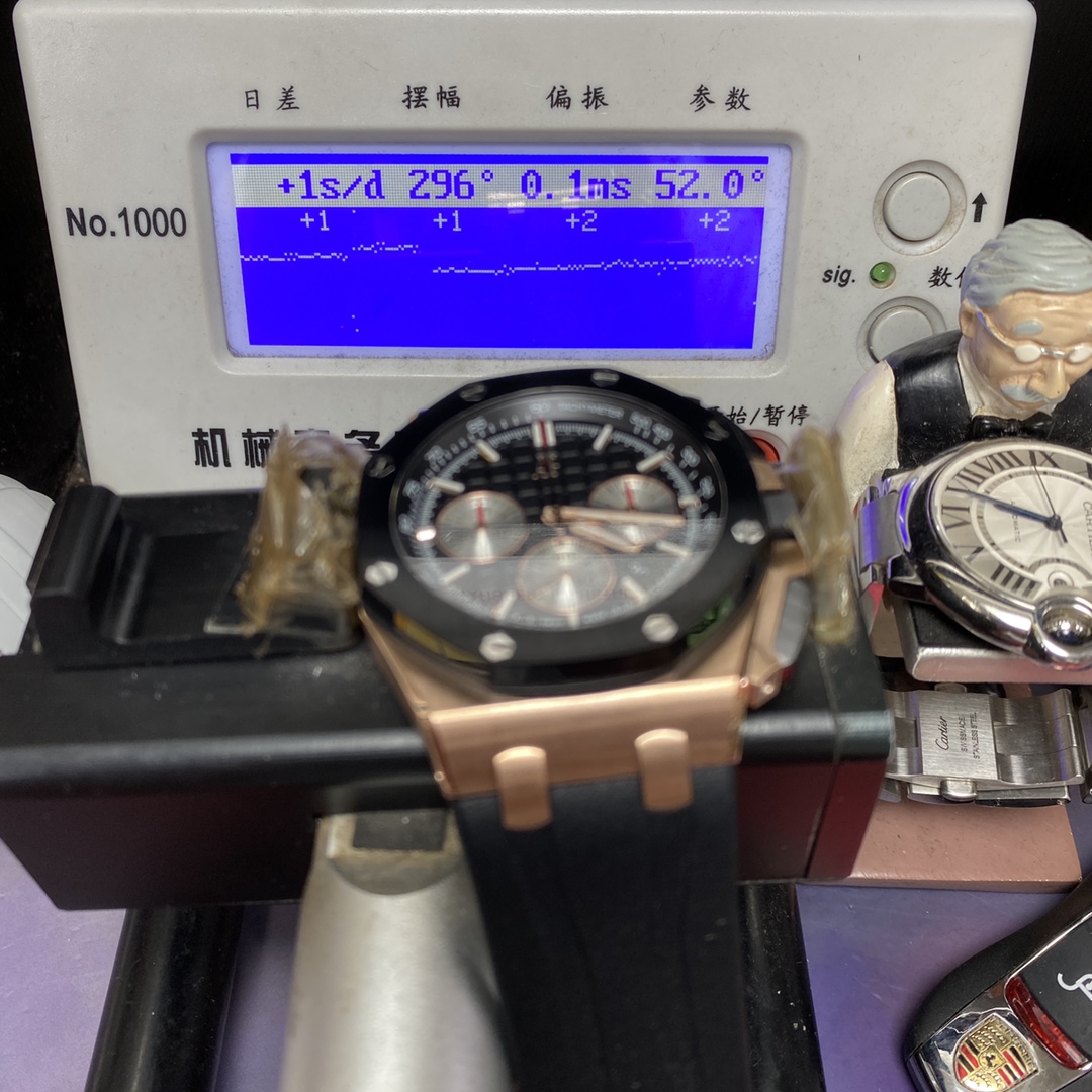 Audemars Piguet Royal Oak Offshore Series 26420RO.OO.A002CA.01, Rose Gold Case Ceramic Bezel, 43mm size.