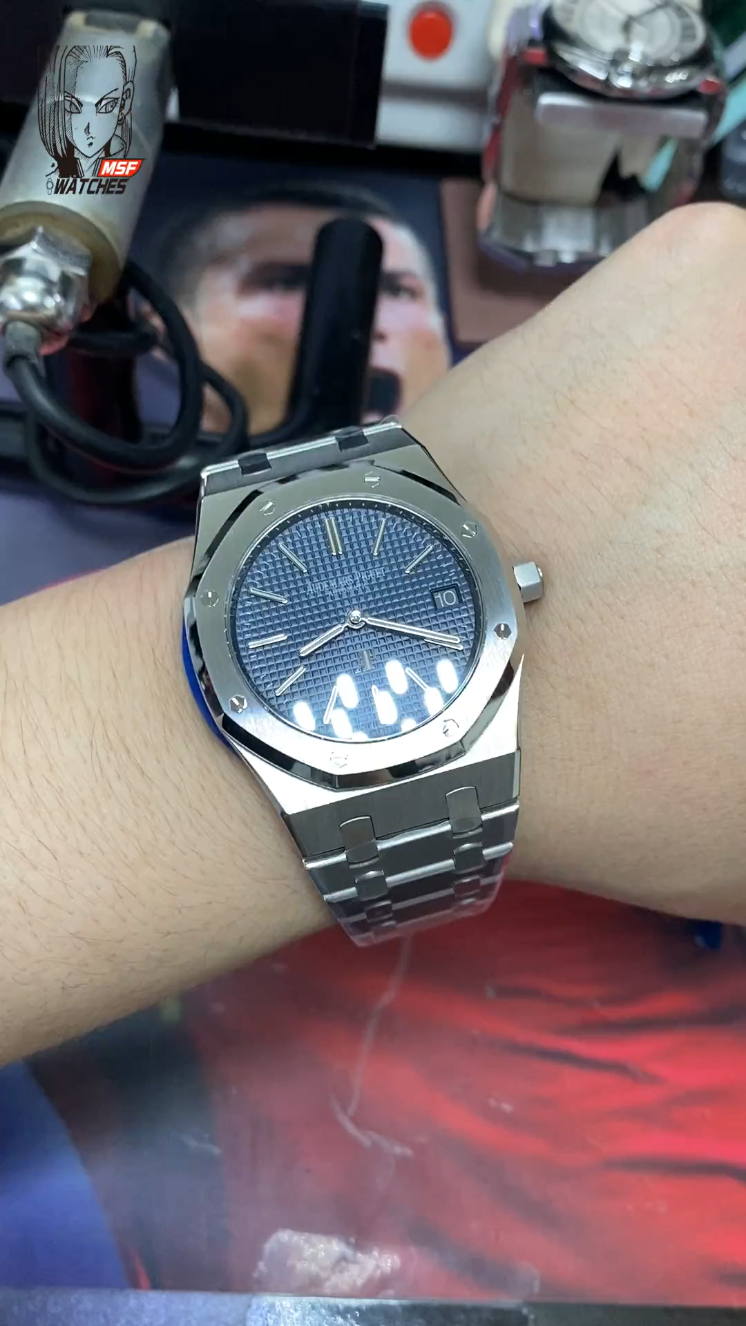 Audemars Piguet Royal Oak Offshore Series 15202ST.OO.1240ST.01, Blue Dial, 39mm Size.