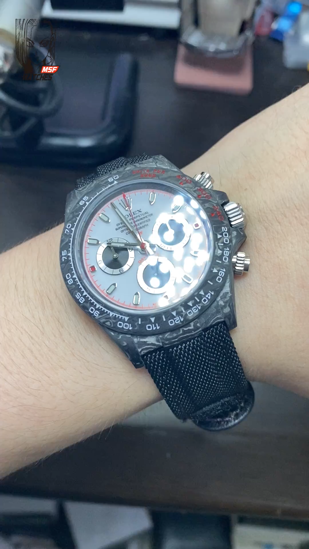Rolex Daytona series DIW super modify all Carbon fiber Case 40mm size.