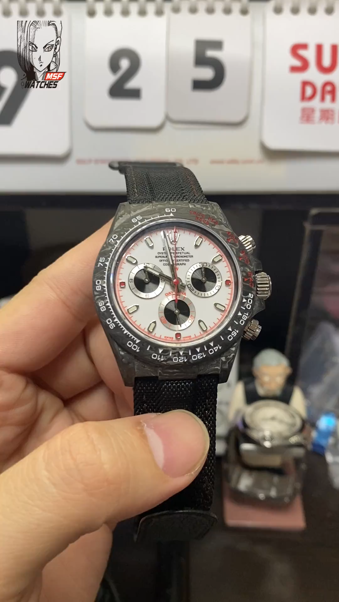 Rolex Daytona series DIW super modify all Carbon fiber Case 40mm size.