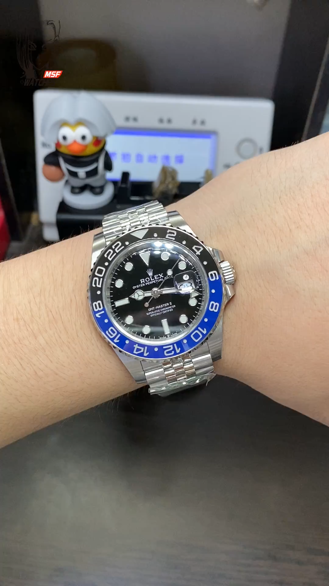 Rolex GMT-Master II series m126710blnr-0002, BATMAN, Steel Bracelet Black and Blue Ceramic Bezel Black Dial, 40mm size, Jubilee strap