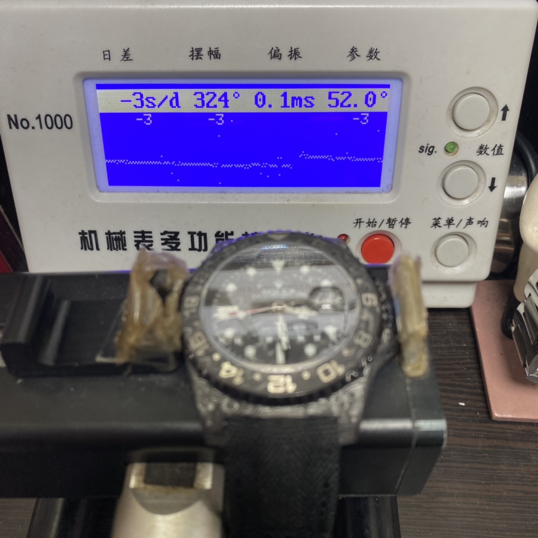 Rolex GMT-MASTER Ⅱ DIW modify Carbon fiber shell ring dial buckle are carbon fiber ring digital scale using carbon fiber planting technology (non-filling oil) transparent design equipped with Cal.3186