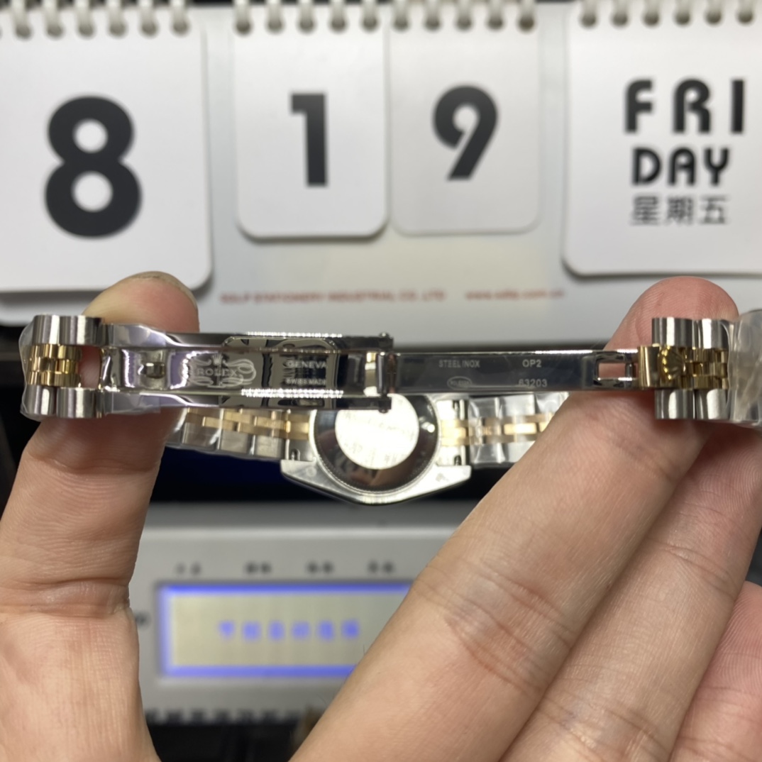 Rolex Datejust Series 178273, Two-Tone Gold Case Black Dial with Diamond Hour Markers, 31mm Size