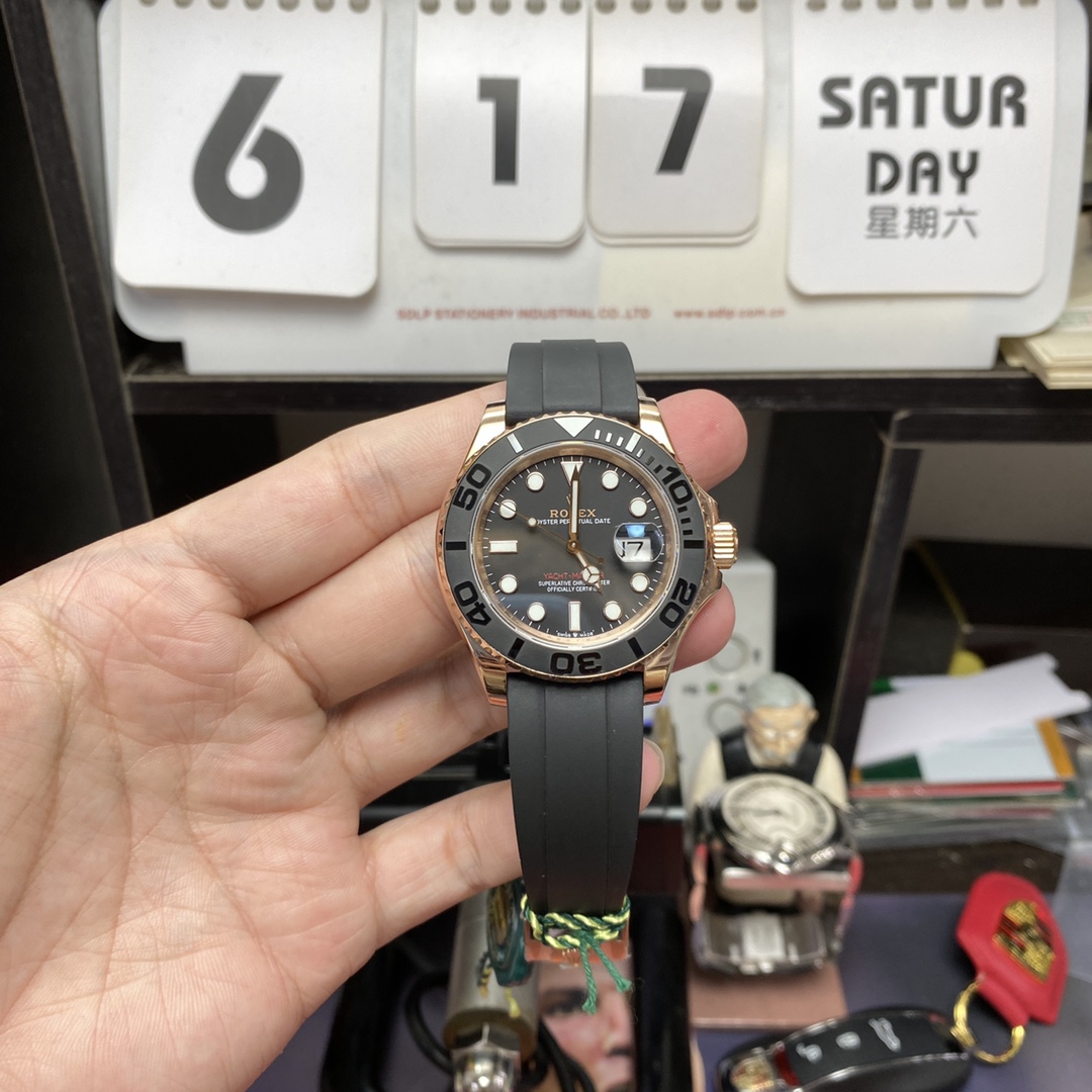 Rolex Yacht-Master Series m126655-0002, Rose Gold Yacht, 40mm size.