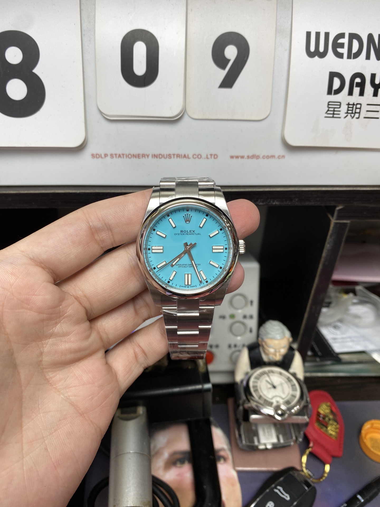 Rolex Oyster Perpetual Series m124300-0006, Tiffany Blue Dial, 41mm Size .