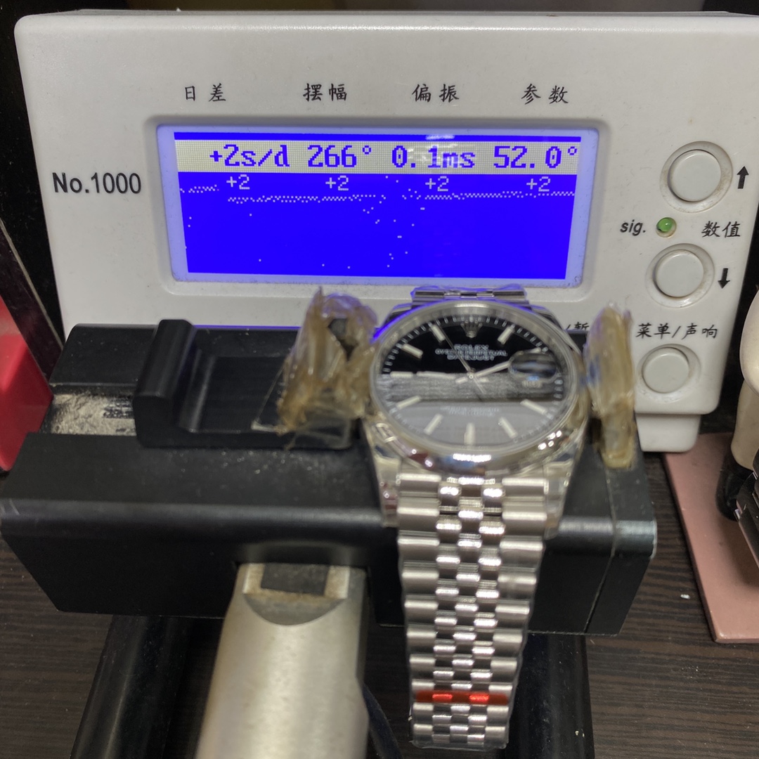 Rolex Datejust Series m126200-0003, Black Dial with Fluted Bezel and Five-link Bracelet, 36mm Size.