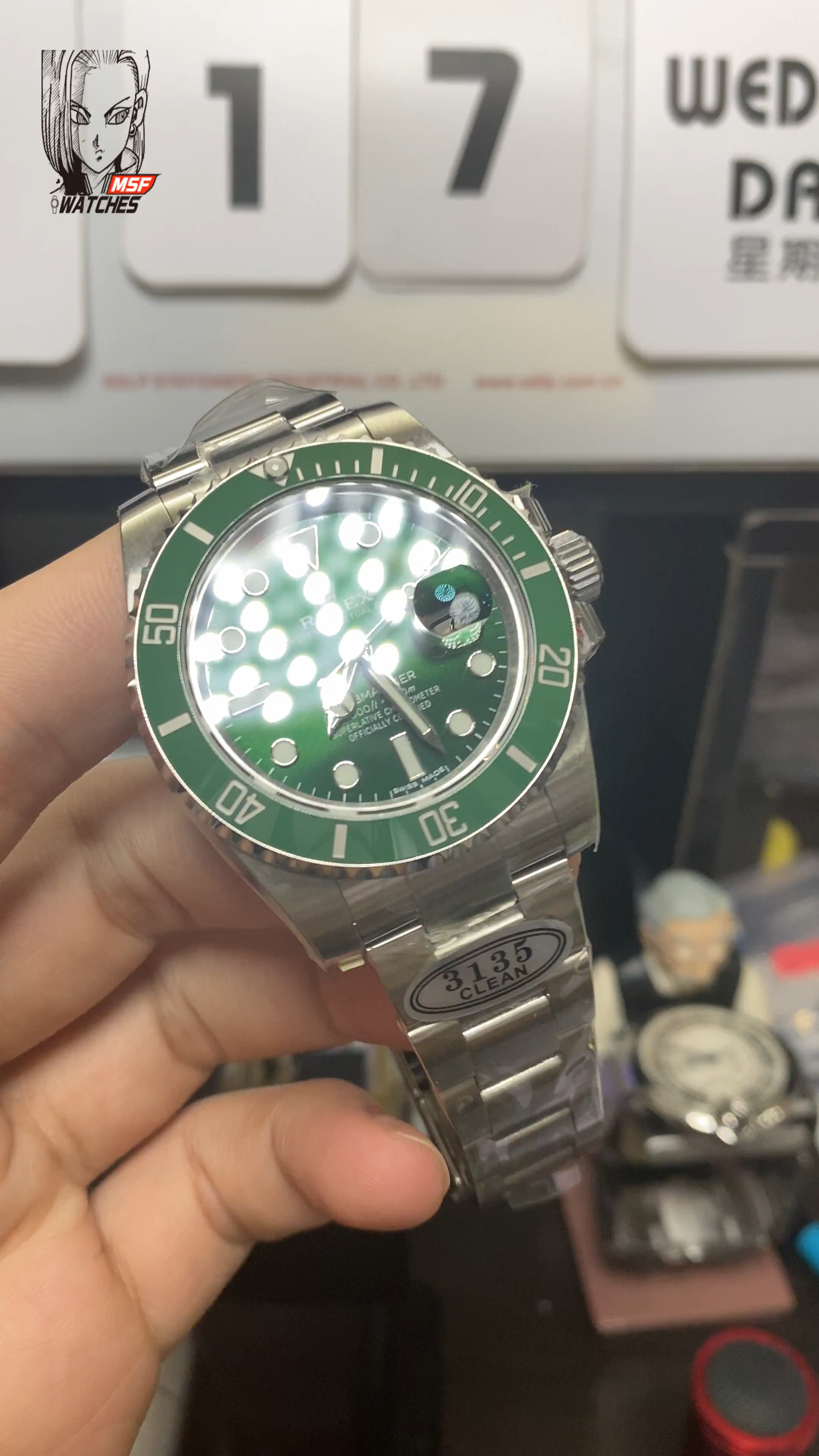 Rolex Submariner Series 116610LV-0002, Green Hulk, 40mm size.