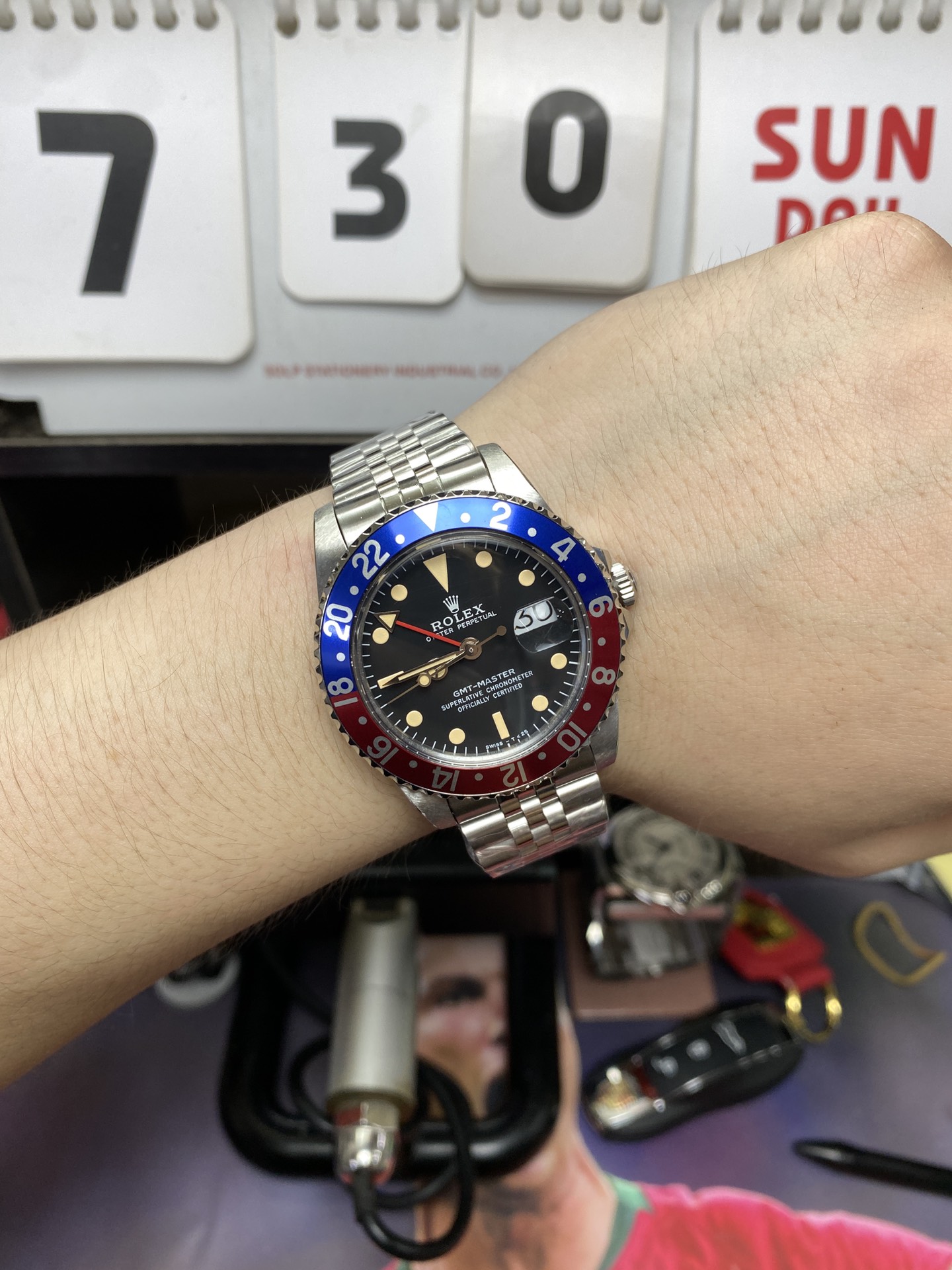 Rolex GMT-Master series Retro 1989S GMT PEPSI , 40mm size.