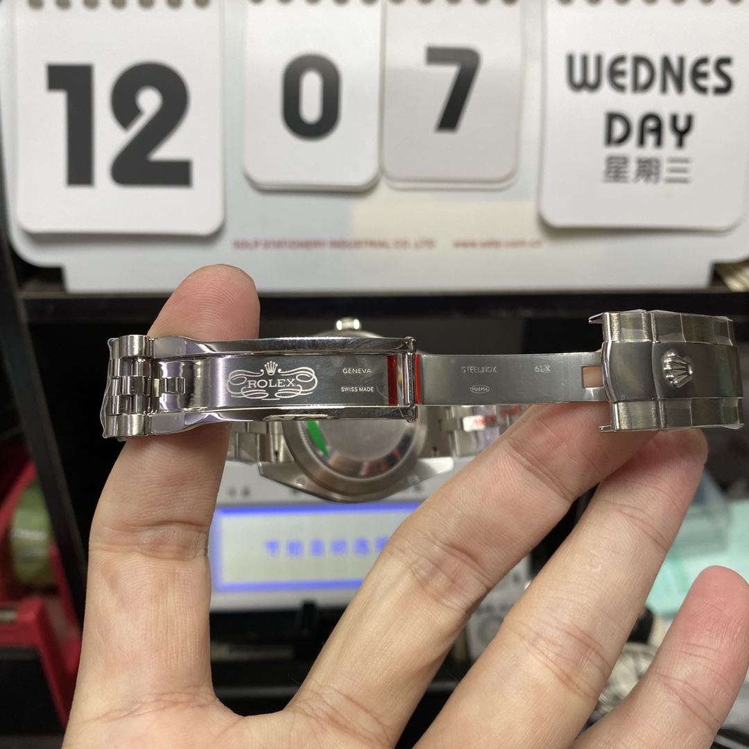 Rolex Datejust Series m126334-0024, White Dial with Roman Numerals and a five-link steel bracelet, 41mm size.