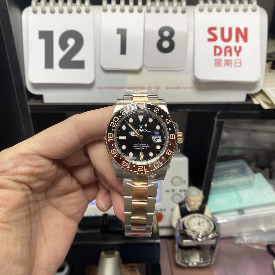 Rolex GMT-Master II Series m126711chnr-0002, Sand Dial Rose Gold Case, 40mm Size.