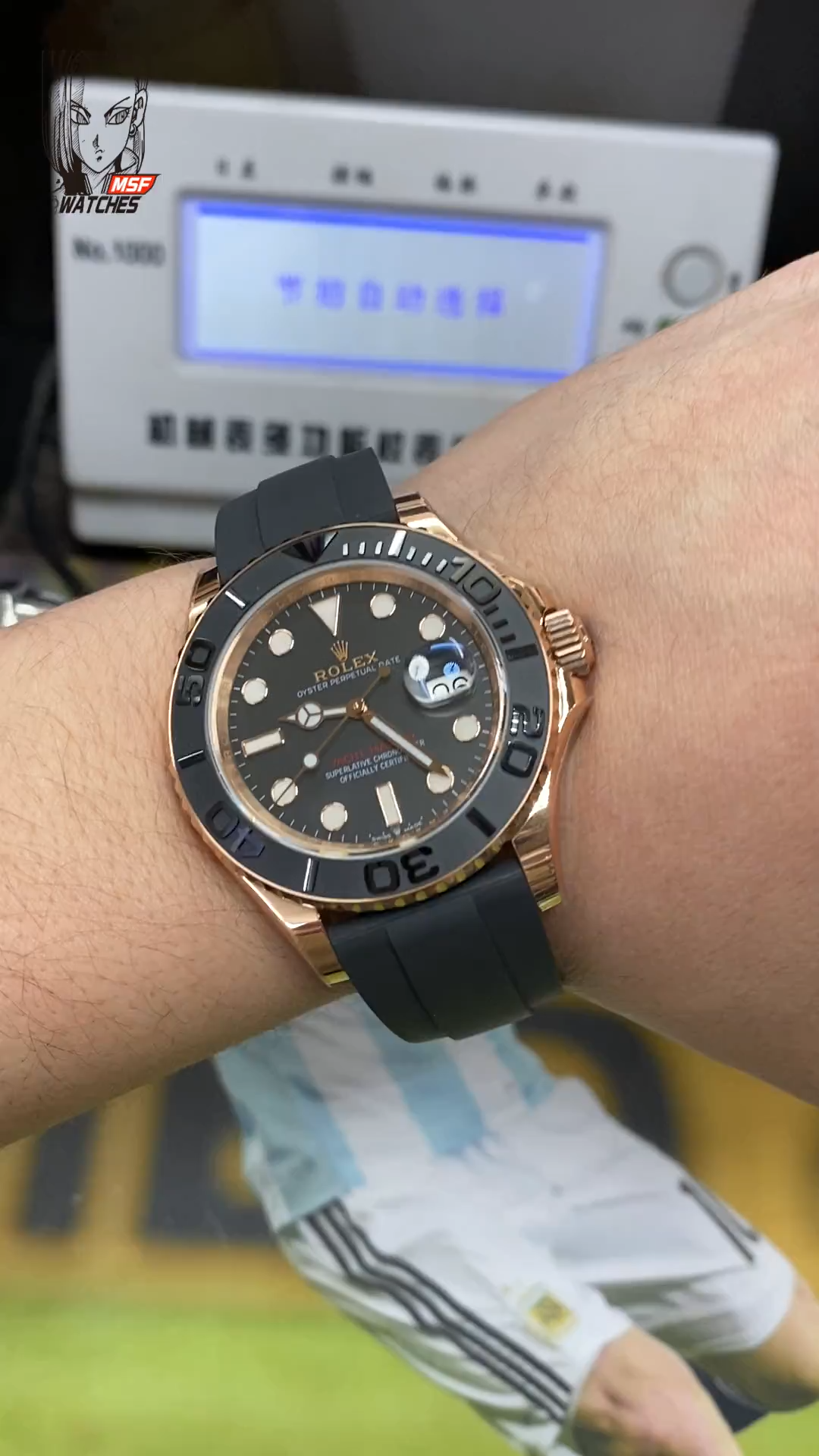 Rolex Yacht-Master Series 116655-Oysterflex bracele, Rose Gold Yacht, 40mm Size.