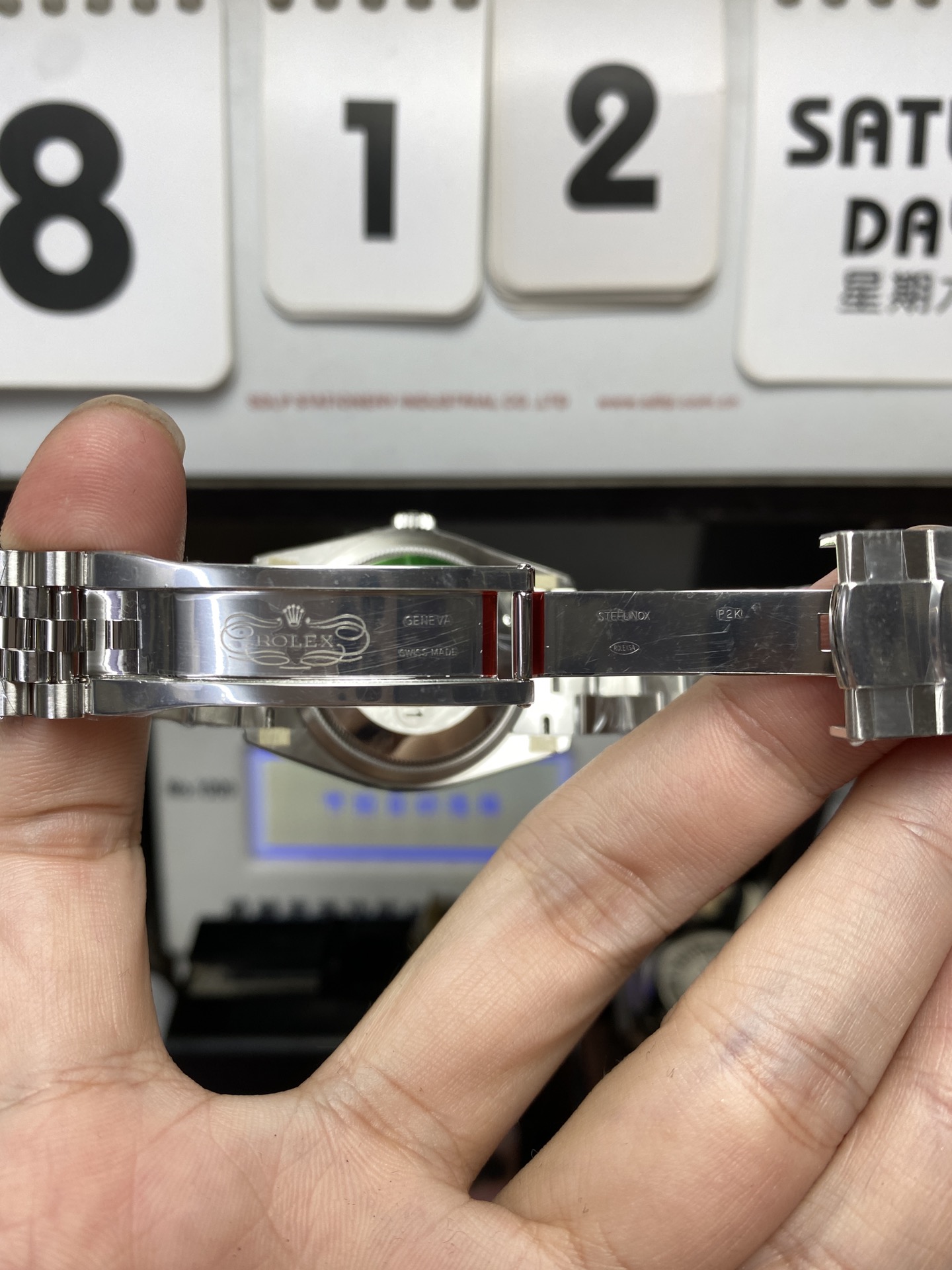 Rolex Datejust series m126234-0045, Green Roman Numerals on a Green Dial, 36mm size.