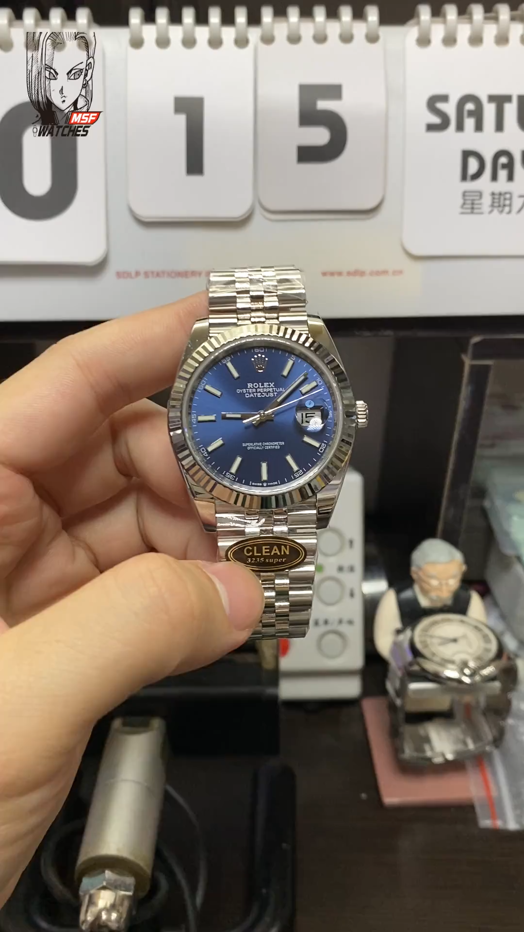 Rolex Datejust Series m126334-0002, Classic Blue Dial Fluted Bezel, 41mm Size.