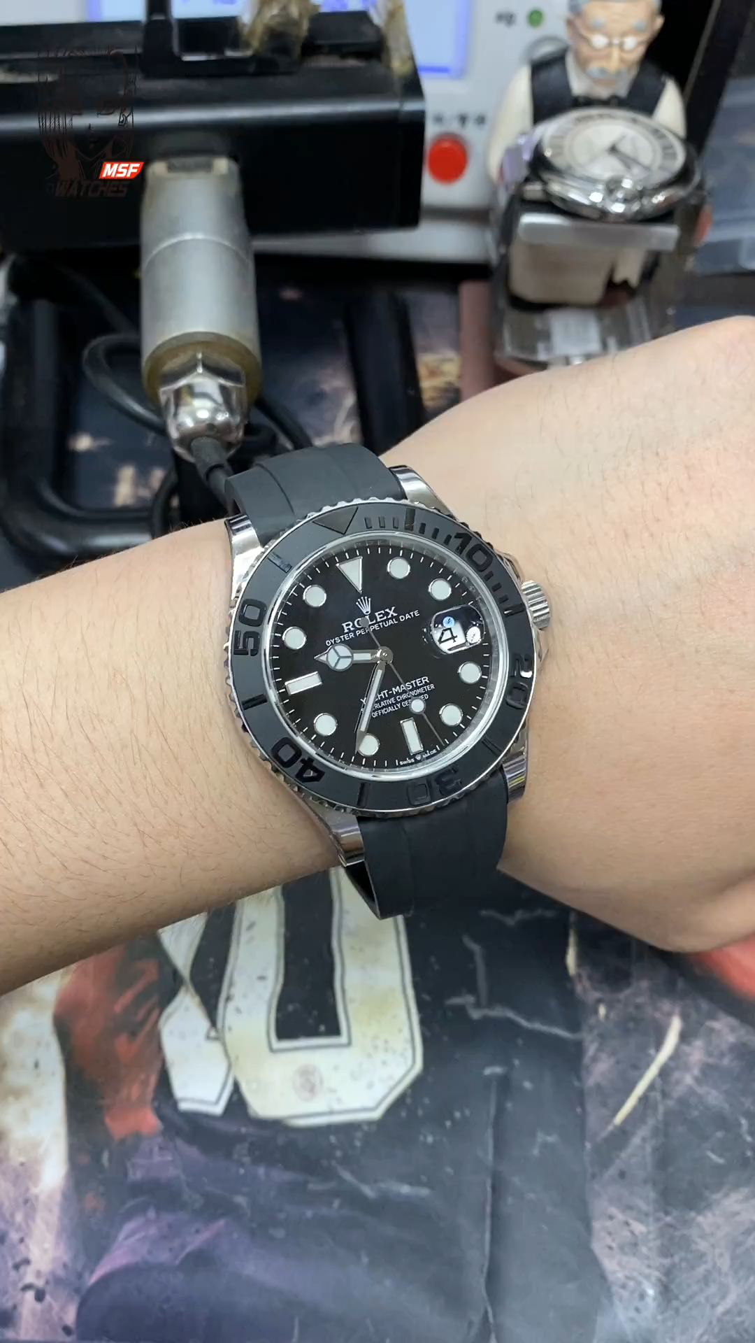 Rolex Yacht-Master Series m226659-0002, Platinum with Black Dial Black Ceramic Bezel, 42mm Size.