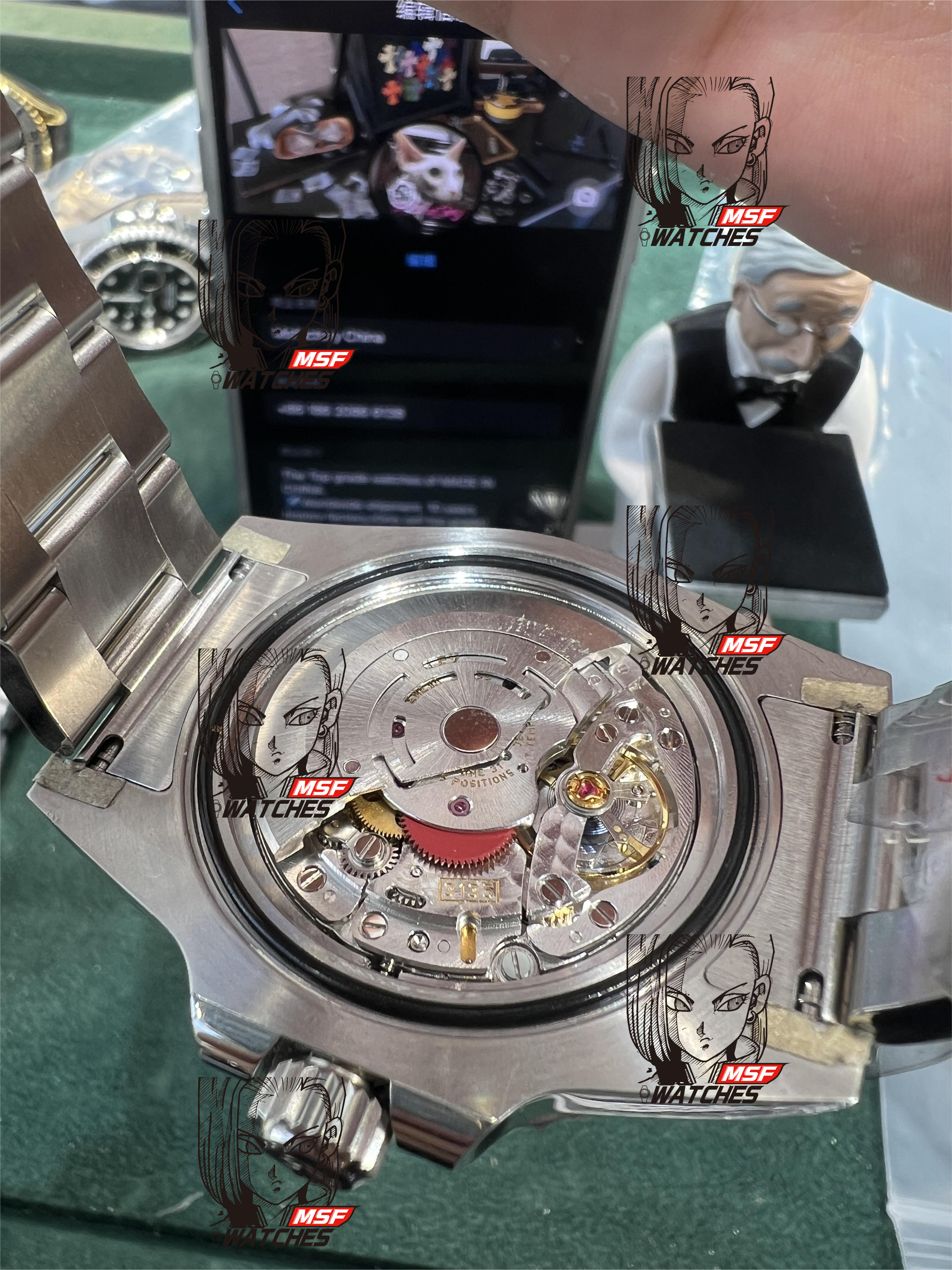 Rolex Submariner series BLAKEN MODIFY All carbon fiber CASE with 3135 blue spring mechanical movement 40MM SIZE