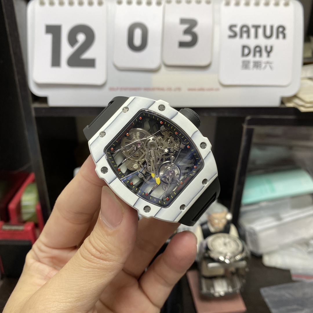 Richard Mille Men's Collection series RM27-02, Sapphire Crystal Nylon Strap and Titanium Buckle, 47.77×39.7 size.