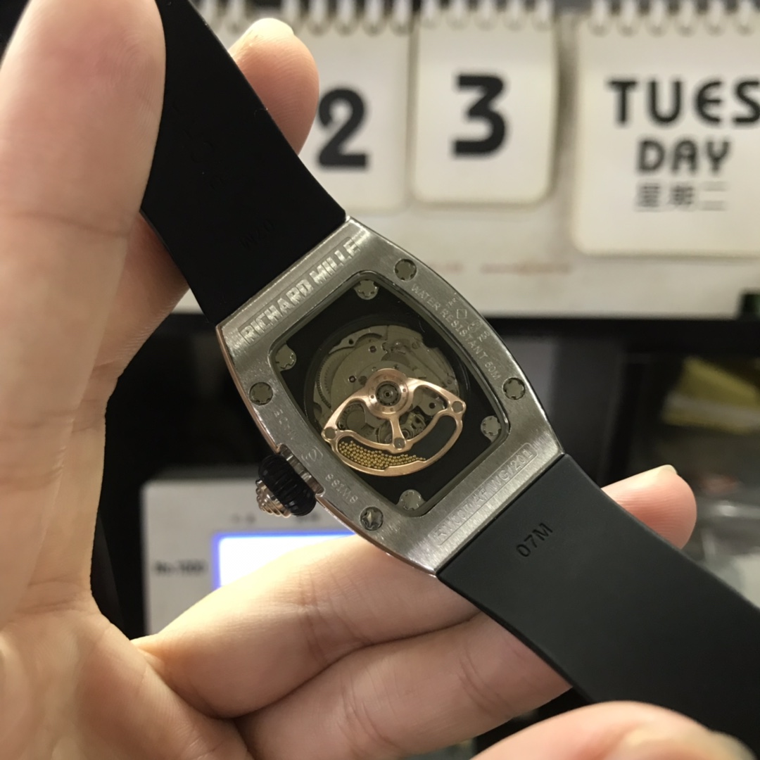 Richard Mille Women's Collection series RM 07-01, Red Lips Full Diamond Design, 45.66 x 31.40mm size.