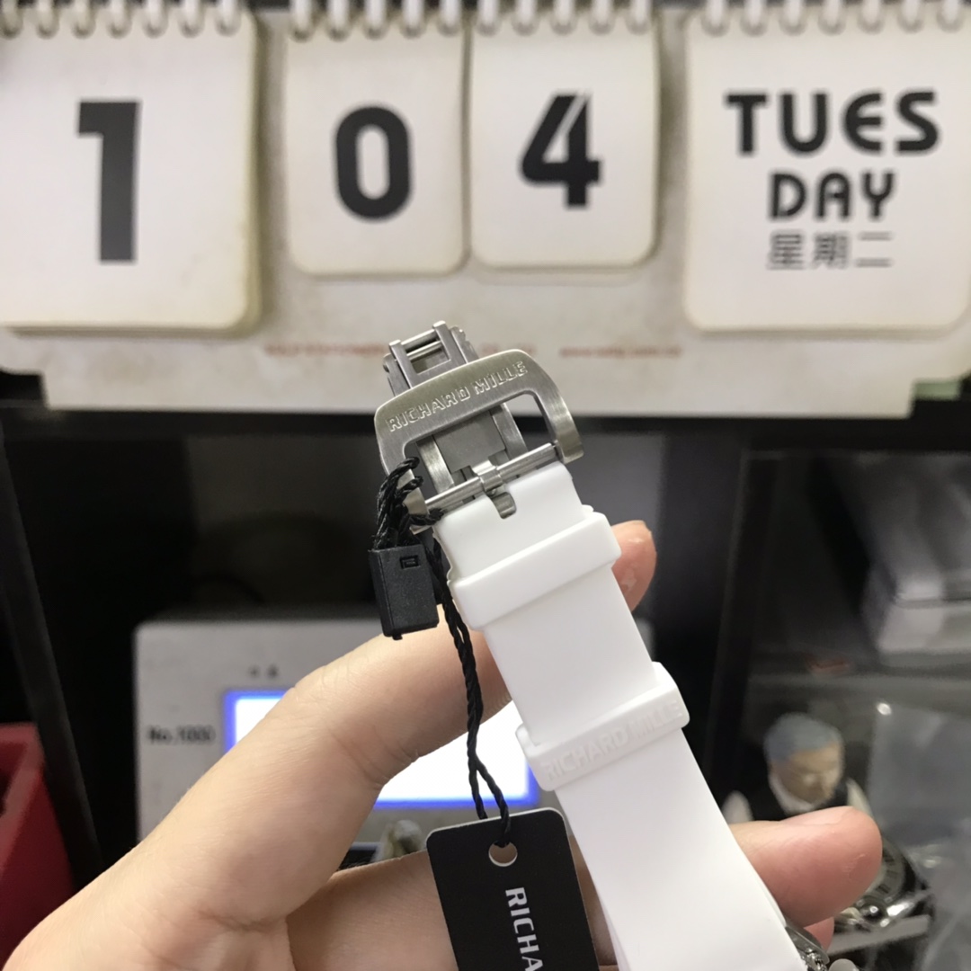 Richard Mille Women's Collection series RM 07-01 LADIES, Red Lips Fully Diamond-Set, 45.66 x 31.40mm size.