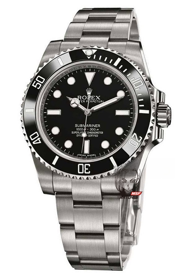 Rolex Submariner Series 114060-0002, No-Date Black Submariner, 40mm size.
