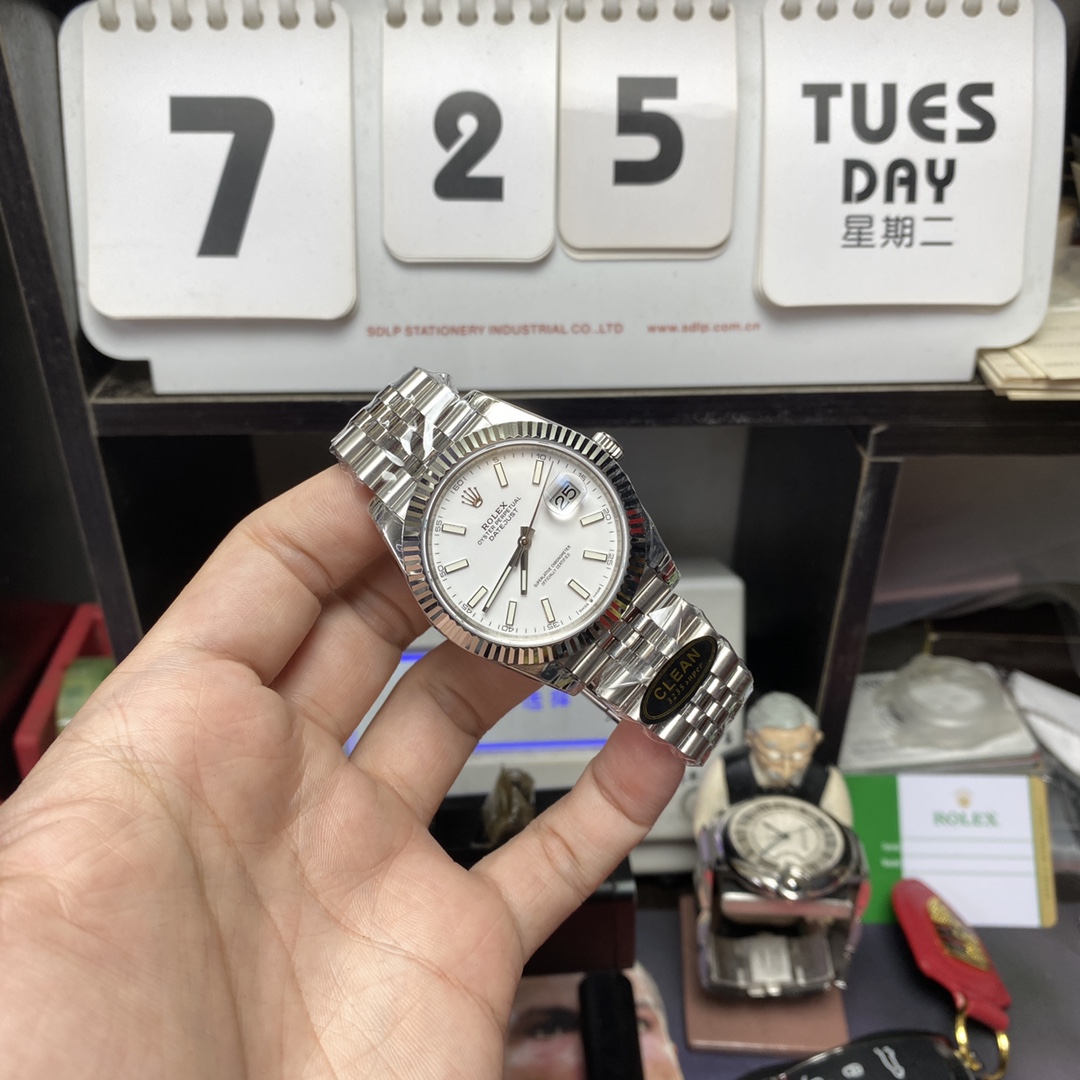 Rolex Datejust series m126334-0010.Silver Dial Five-Piece Link Bracelet,41mmsize