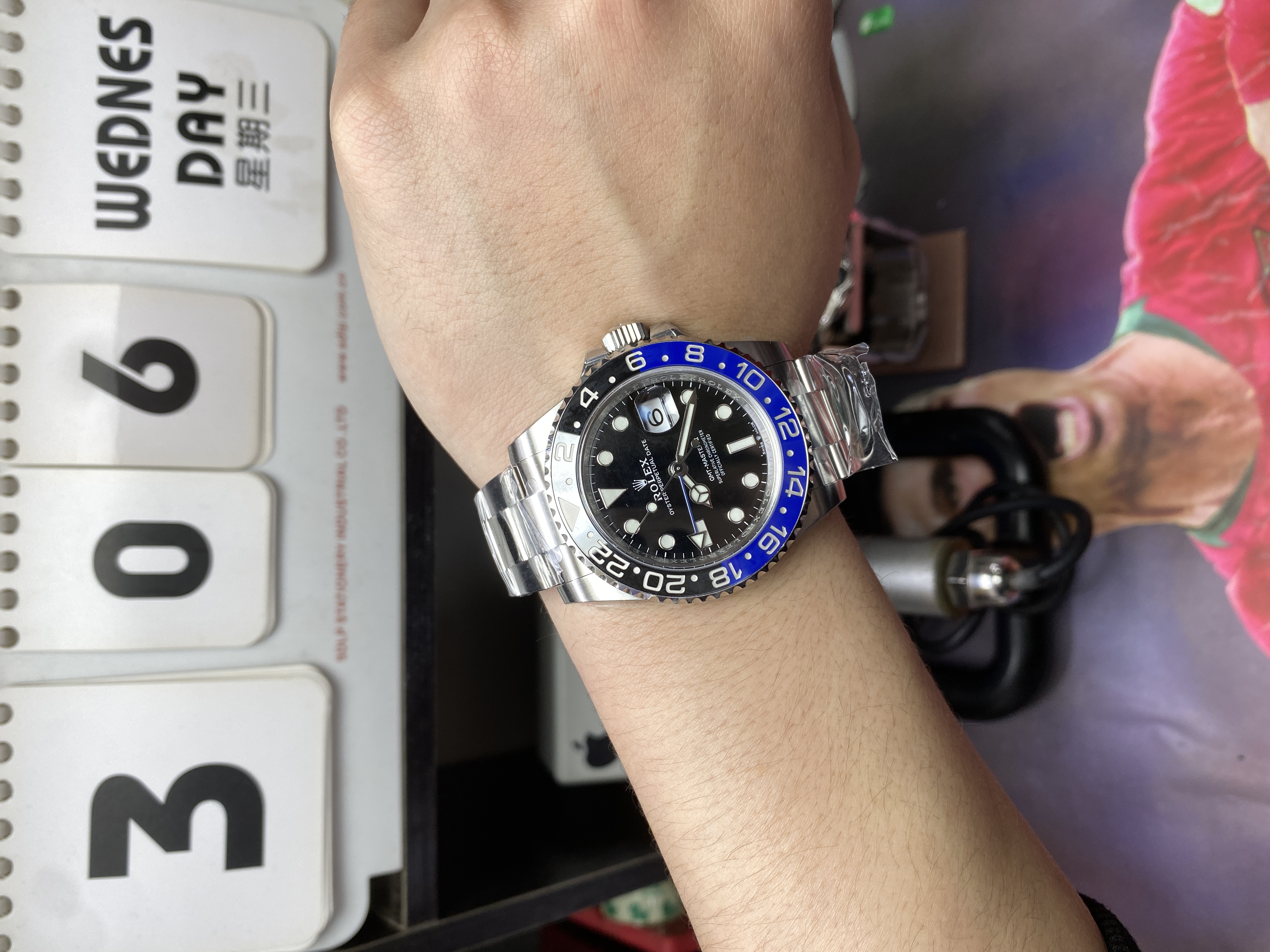Rolex GMT-Master II Series M126710BLNR-0003 Watch model (Blue and Black Bezel）40mm