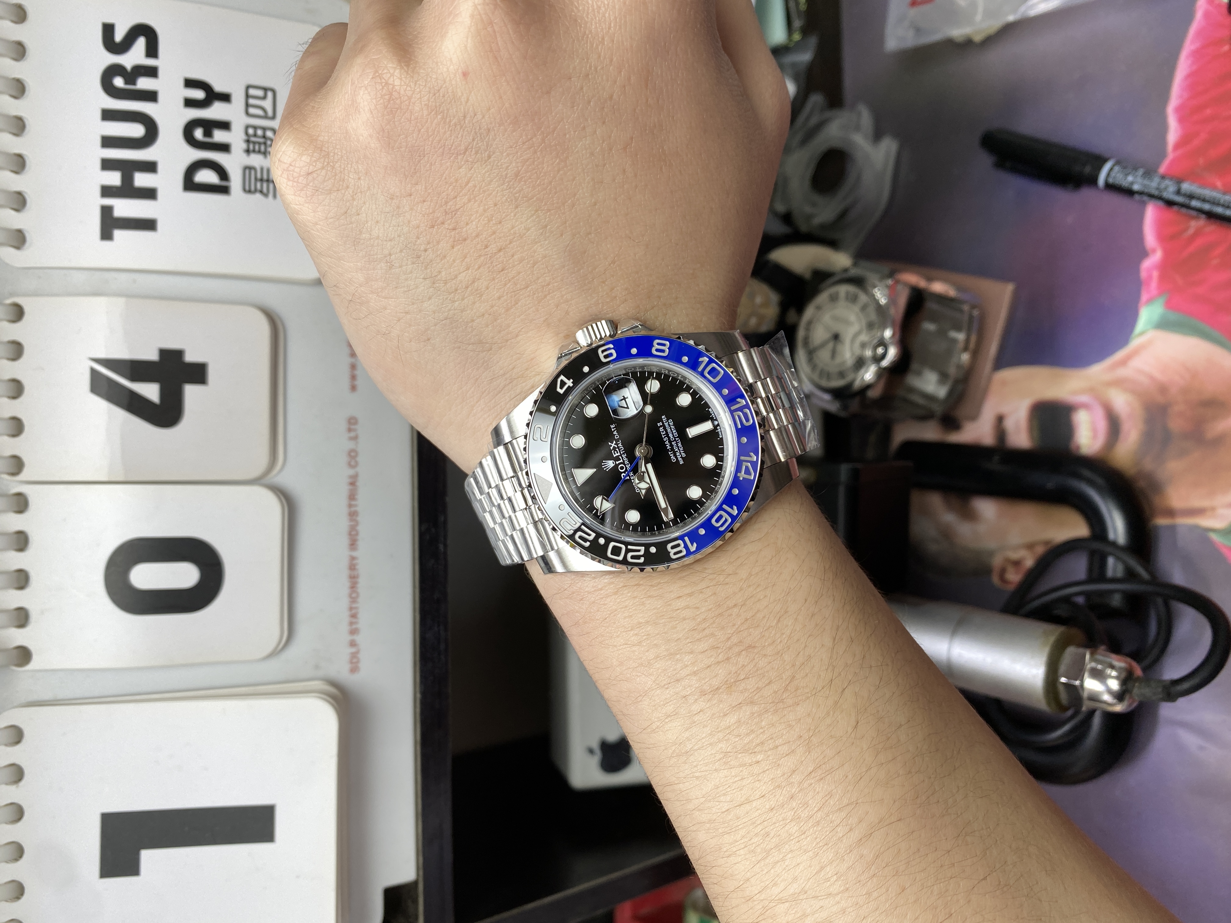 Rolex GMT-Master II Series Watch Model M126710BLNR-0002 (Blue and Black Bezel) 40mm