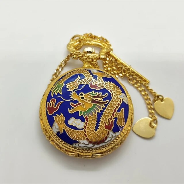 HAND-MADE FLEXFIL Shanghai Original Brand Vintage cloisonne Handmade high quality 40 mm waterproof Manual machinery Pocket Wristwatches