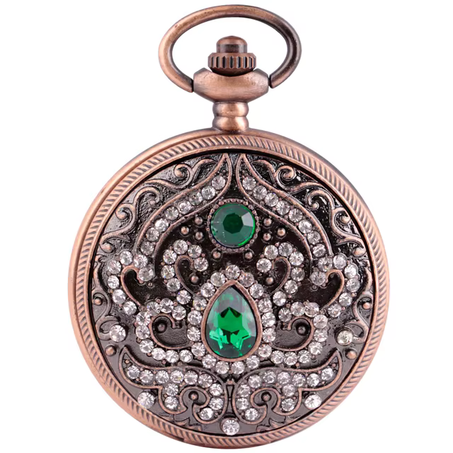 Fashion Exquisite Ladies Quartz Pocket Watch Personality Elegant Charm Retro Necklace Pendant with Chain Watch Gifts For Women